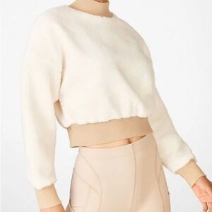 Fabletics “Malia” Polar Fleece Cropped Pullover
